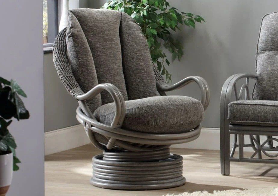 Desser Bali Grey Deluxe Swivel Rocker Chair