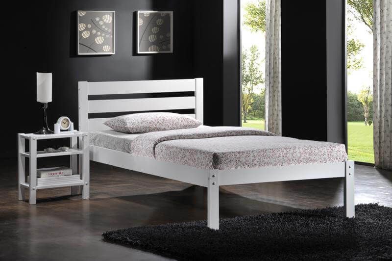 Flintshire Furniture Eco White Box Wooden Bed Frame