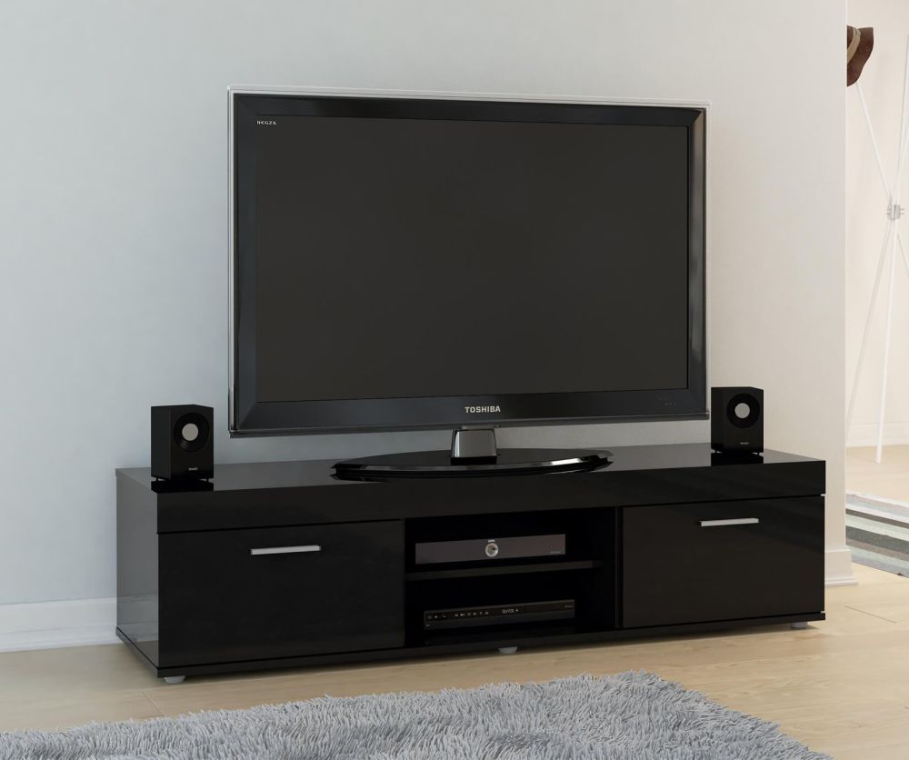 Birlea Furniture Edgeware Large Black TV Unit