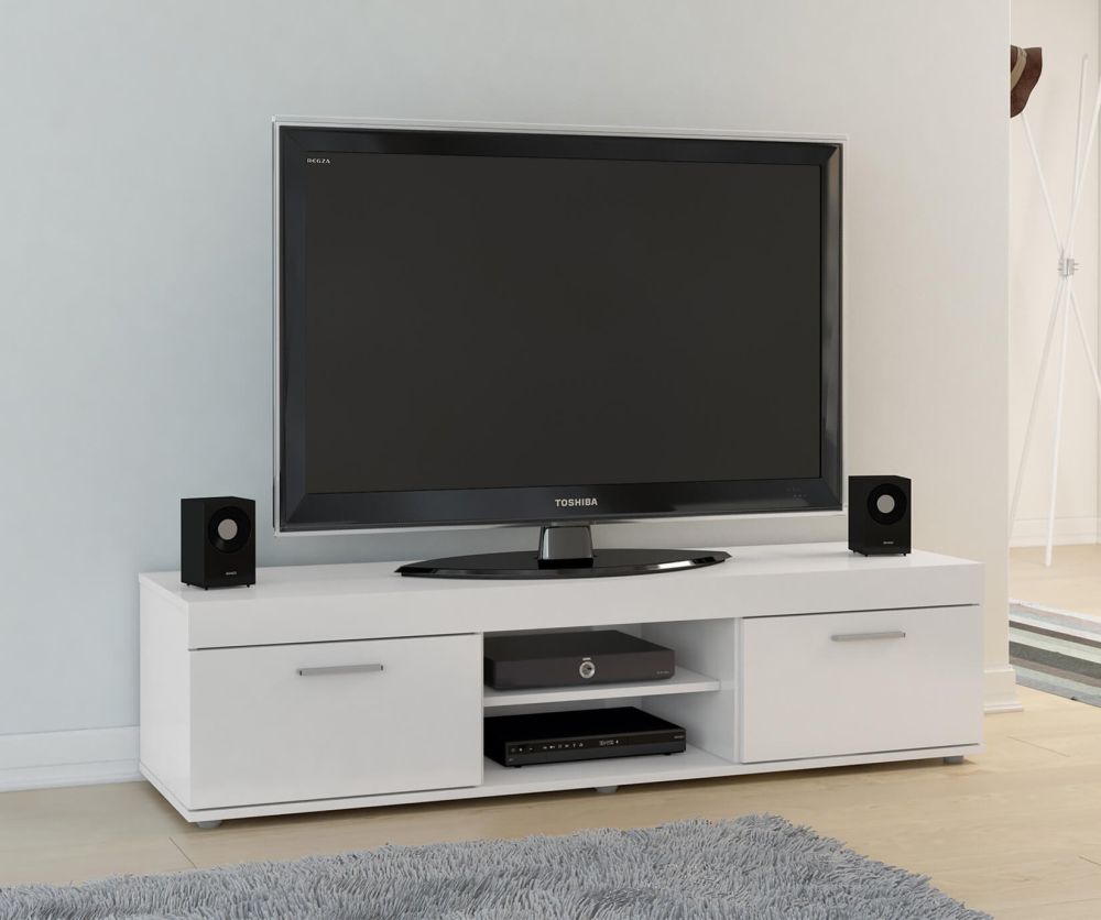 Birlea Furniture Edgeware Large White TV Unit