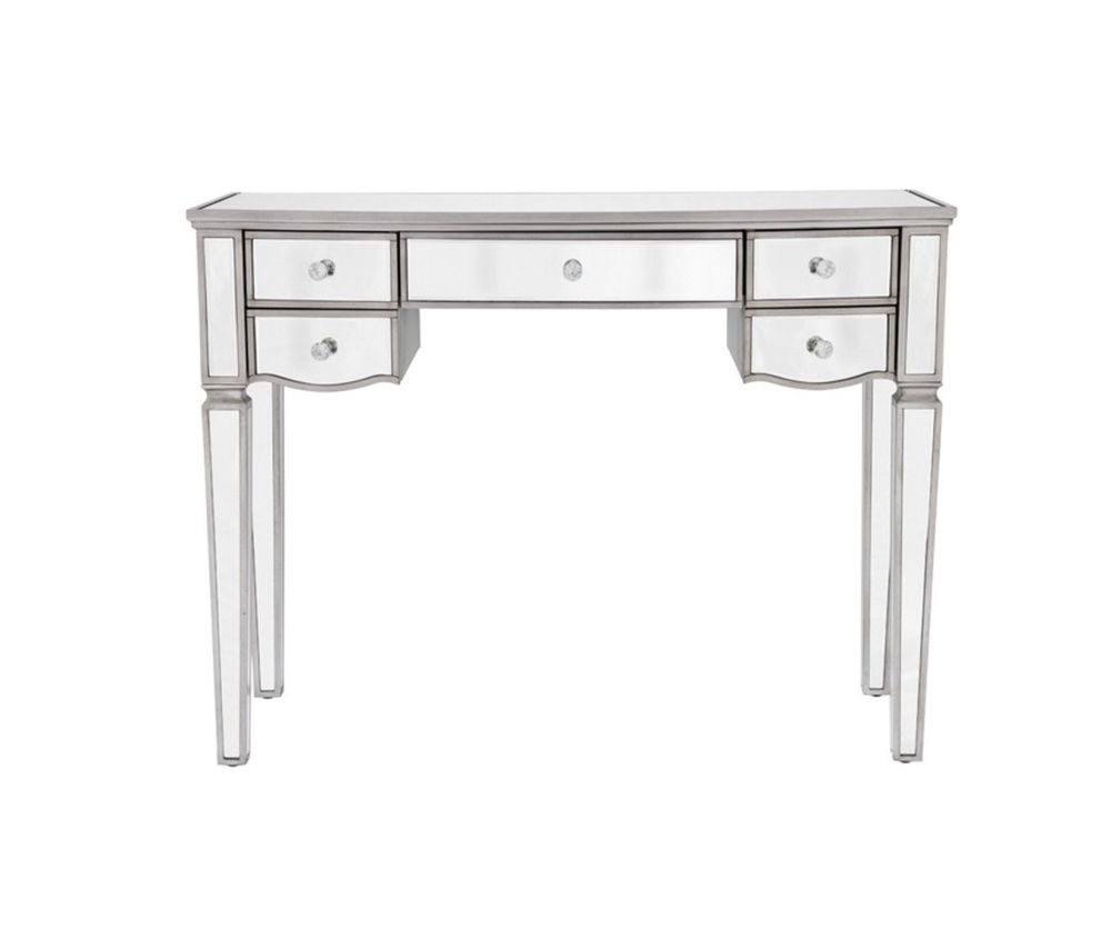 Birlea Furniture Elysee Mirrored Glass 5 Drawer Dressing Table