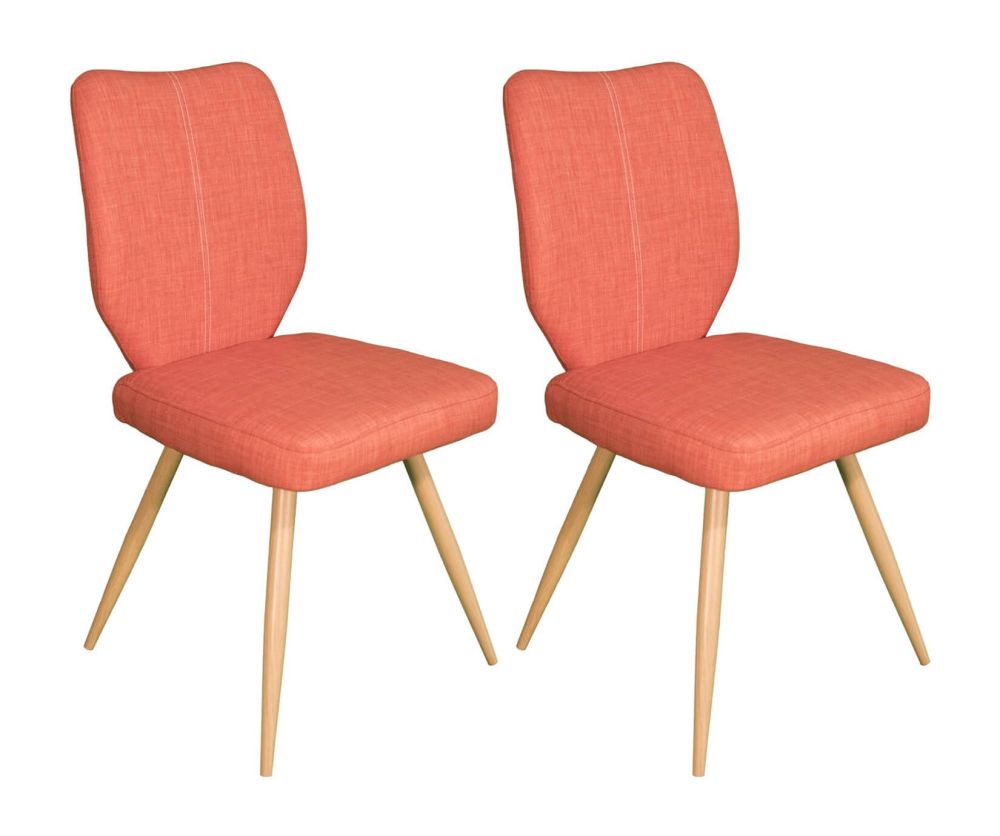 Classic Furniture Enka Orange Dining Chair in Pair