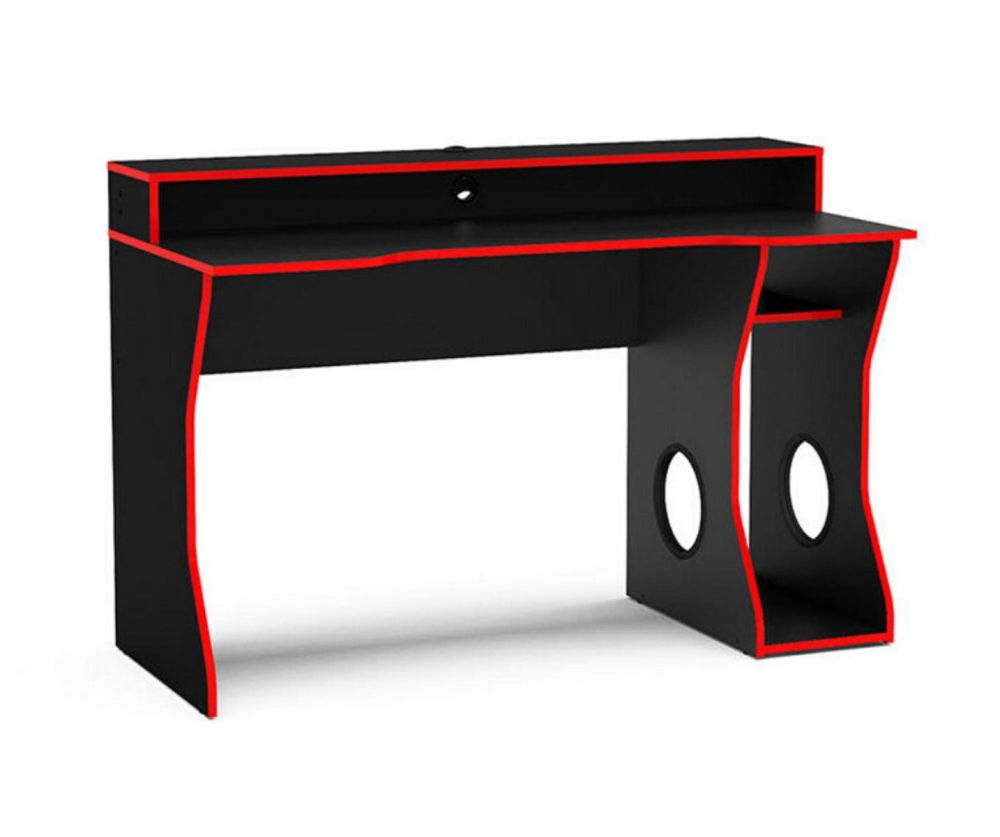 Birlea Furniture Enzo Black and Red Gaming Computer Desk