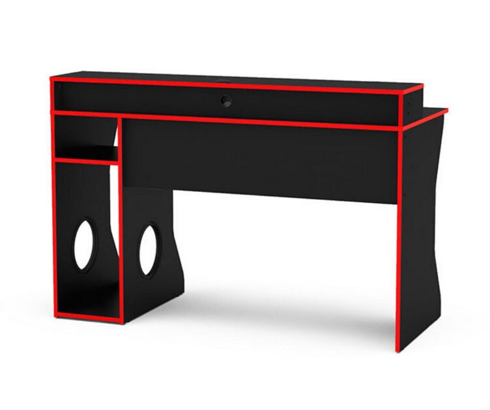 Birlea Furniture Enzo Black and Red Gaming Computer Desk