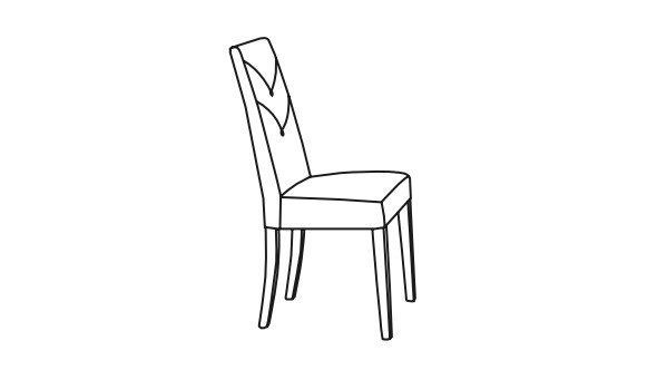 SM Italia Elite White High Gloss Fabric Dining Chair in Pair