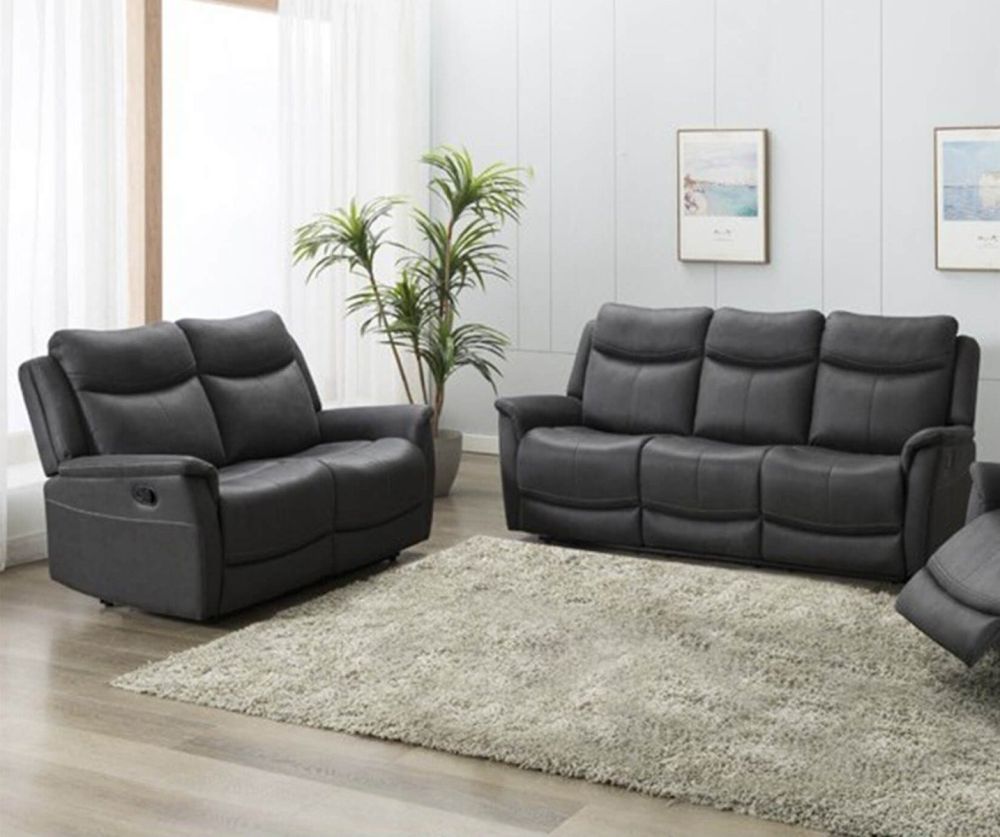 Furniture Link Arizona Slate Fabric 3RR+2R Sofa Set