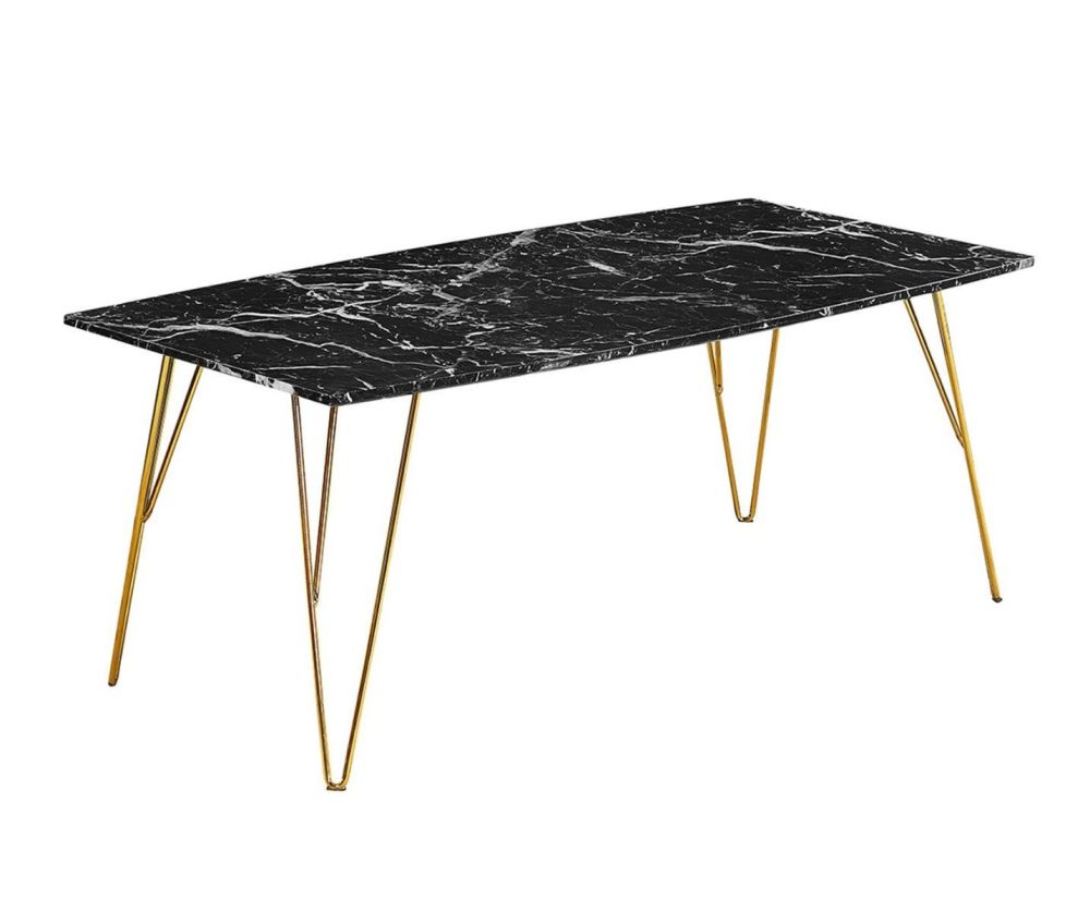 LPD Fusion Black Marble Coffee Table