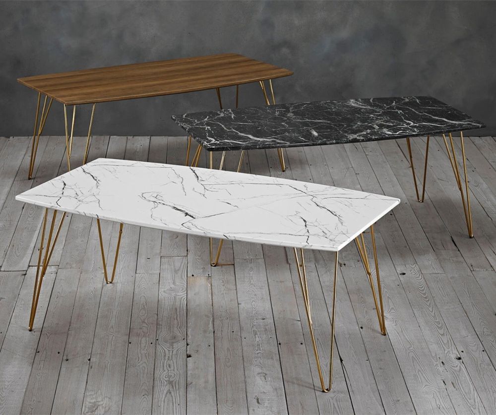 LPD Fusion Black Marble Coffee Table