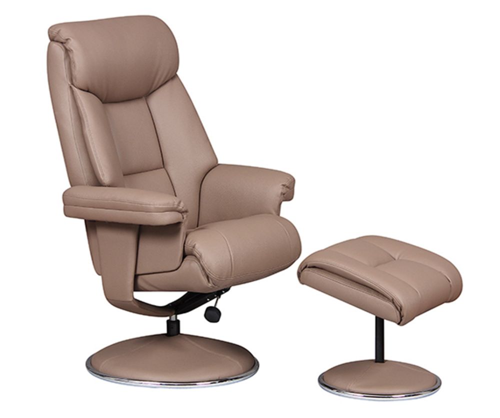 GFA Biarritz Leather Swivel Recliner Chair