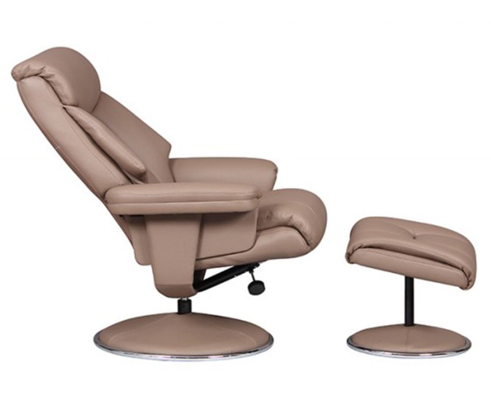 GFA Biarritz Leather Swivel Recliner Chair