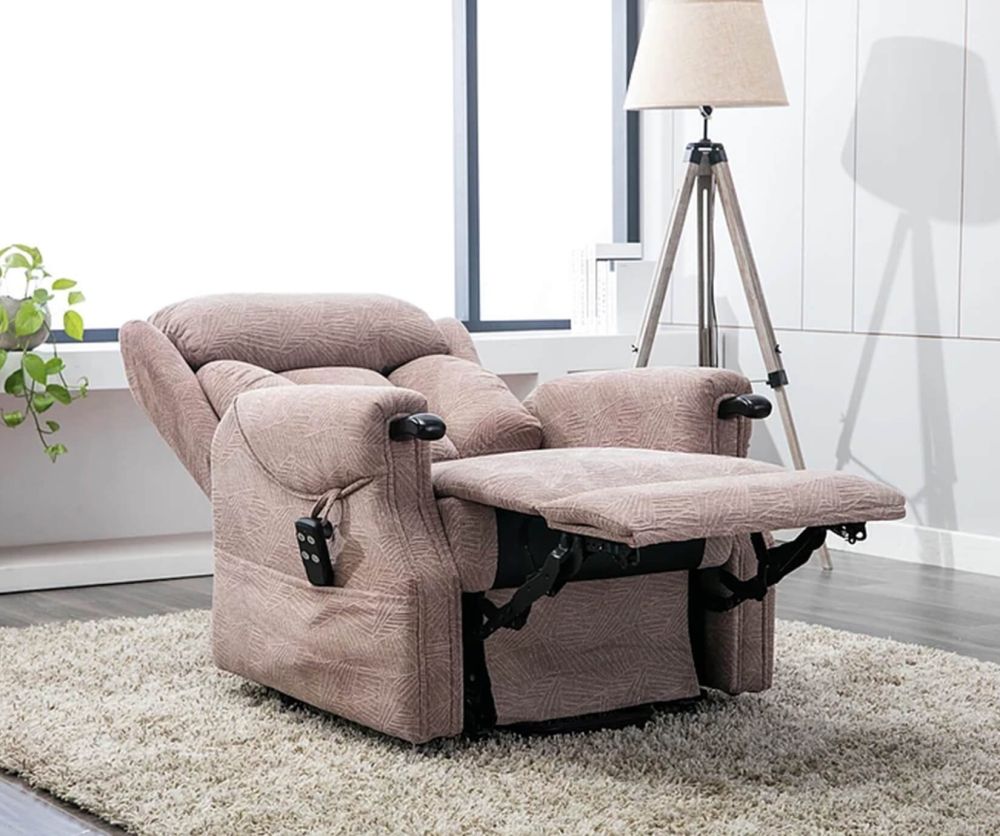GFA Denmark Brushstroke Mocha Fabric Riser Recliner Chair