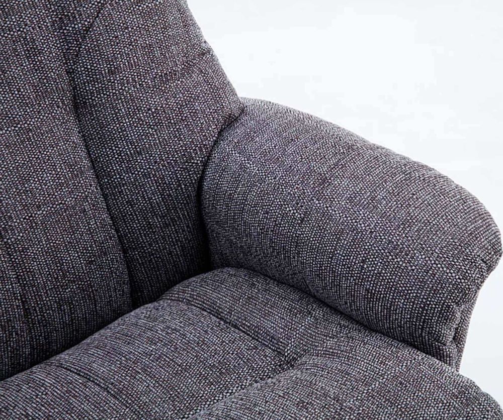 GFA Dubai Lisbon Grey Fabric Swivel Recliner Chair