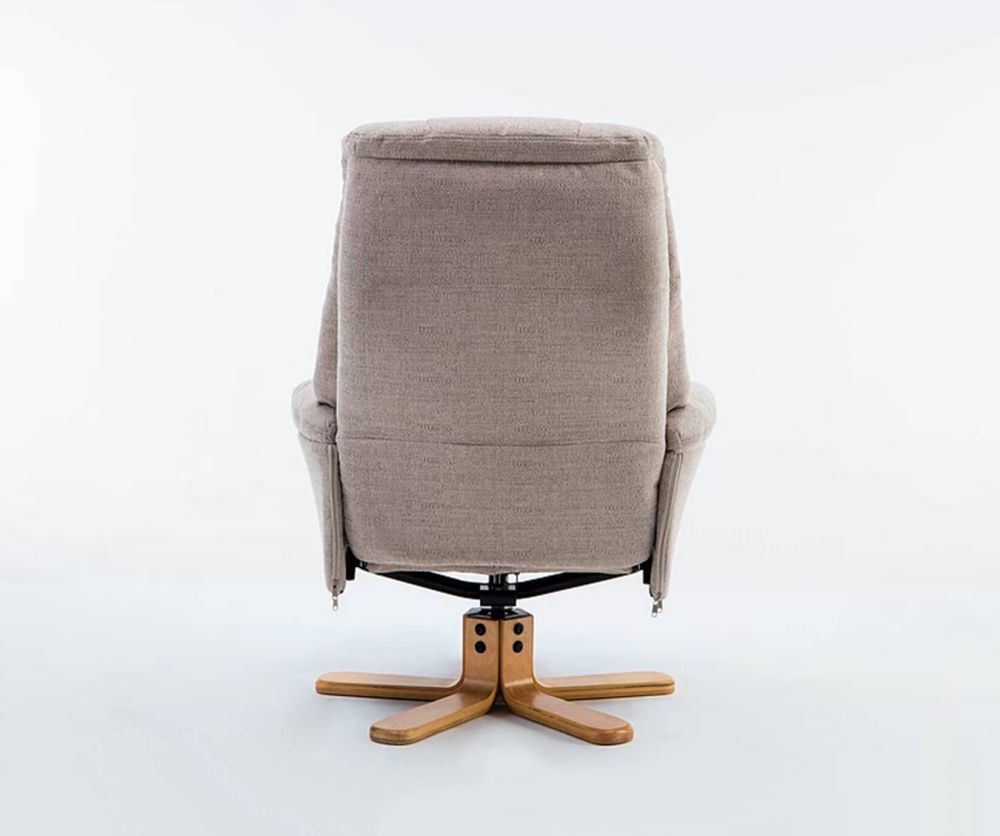 GFA Dubai Lisbon Wheat Fabric Swivel Recliner Chair