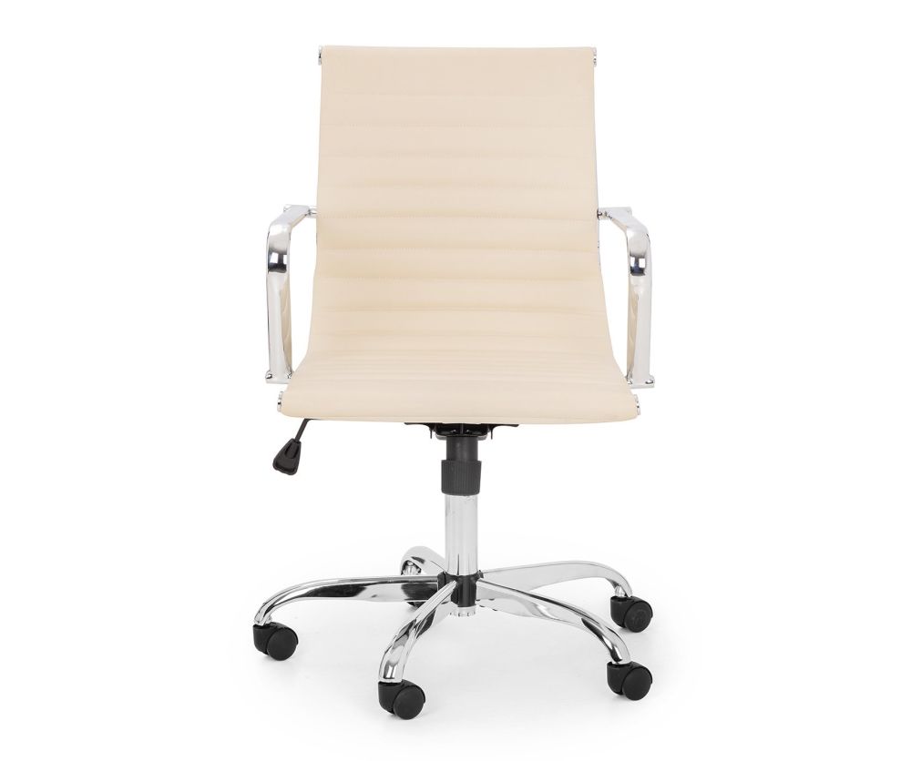 Julian Bowen Gio Ivory and Chrome Office Chair