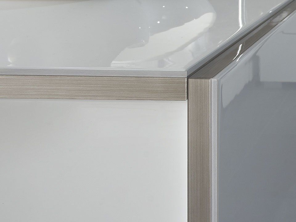 Tuttomobili Giorgio White Finish Italian Bedroom Set with 5 Door Mirror Wardrobe