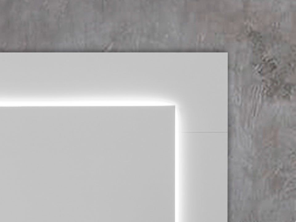 Tuttomobili Giorgio White Finish Italian Bedroom Set with 5 Door Mirror Wardrobe