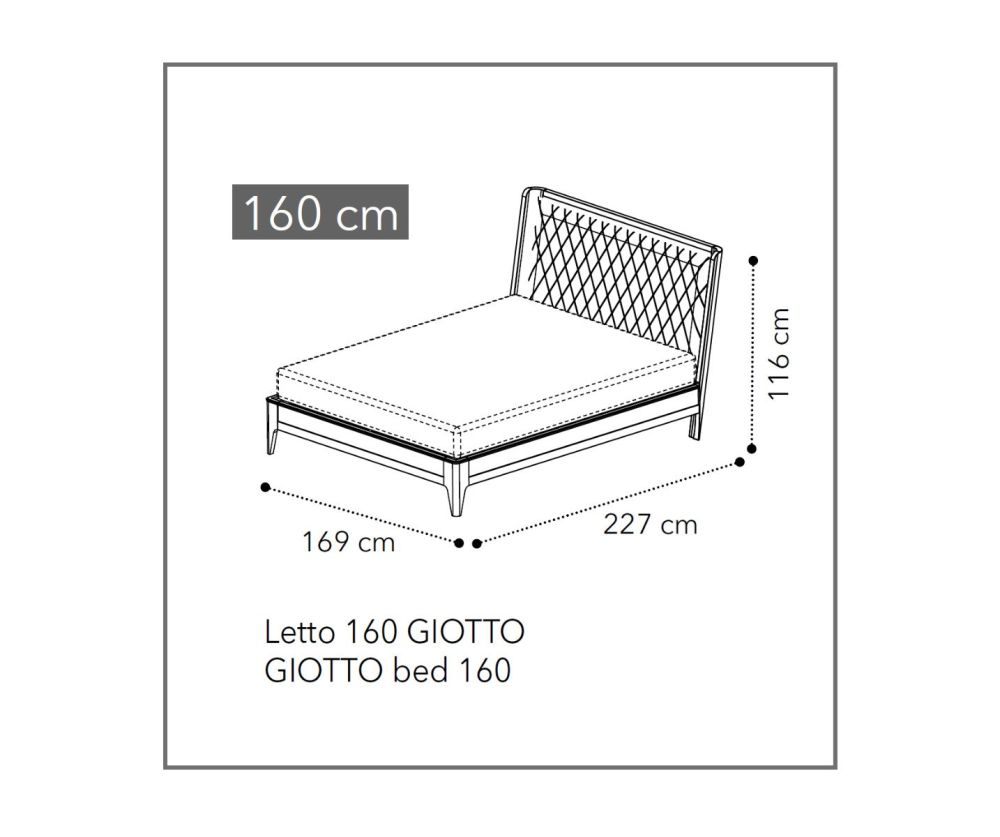 Camel Group Giotto Bianco Antico Bed Frame