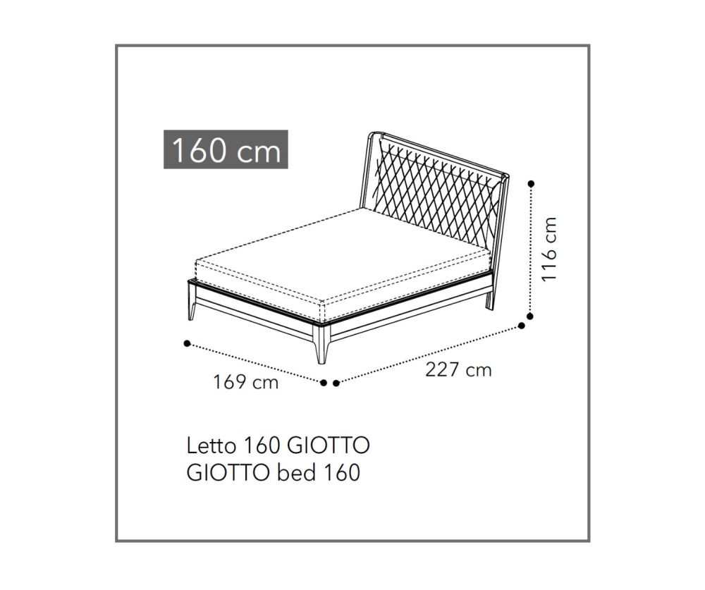 Camel Group Giotto Walnut Bed Frame