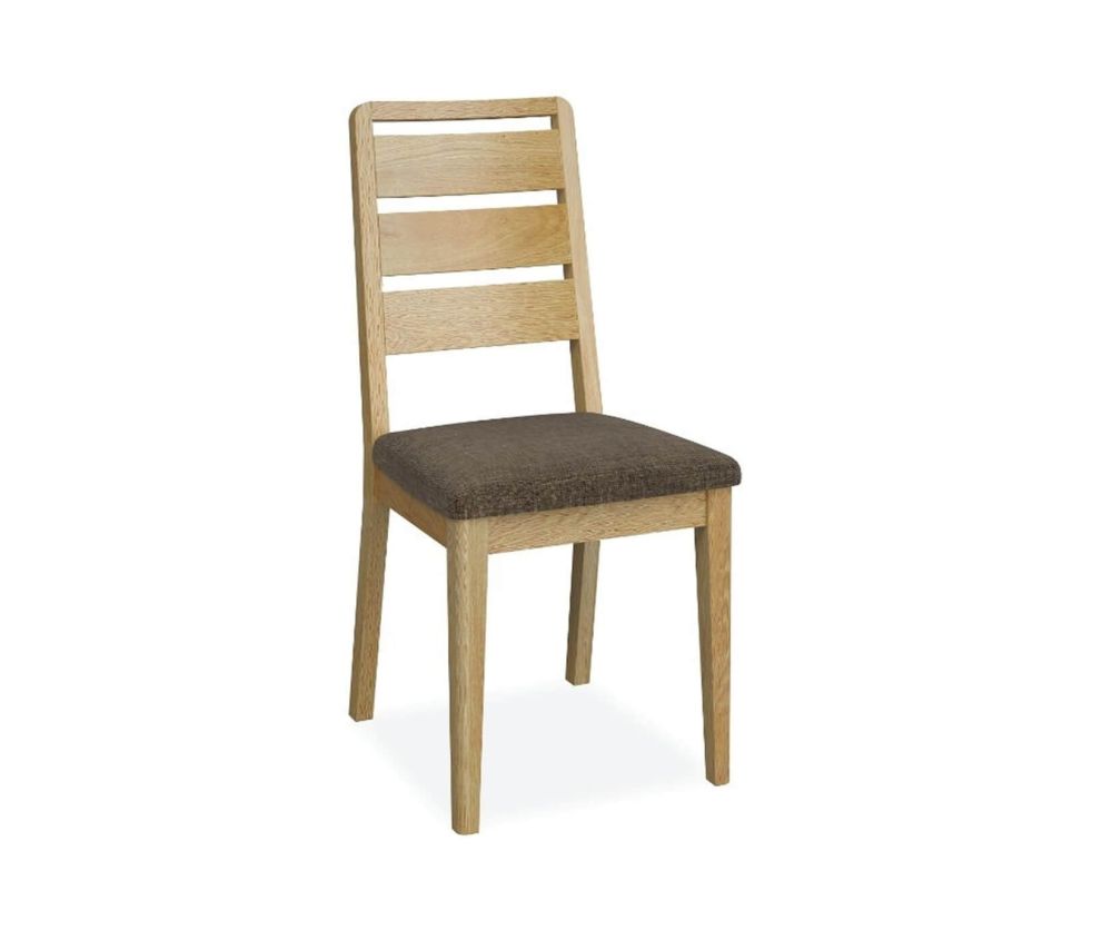Global Home Bath Oak Rectangular Flip Top Extending Dining Set with 4 Ladder Back Chairs - 85cm-170cm