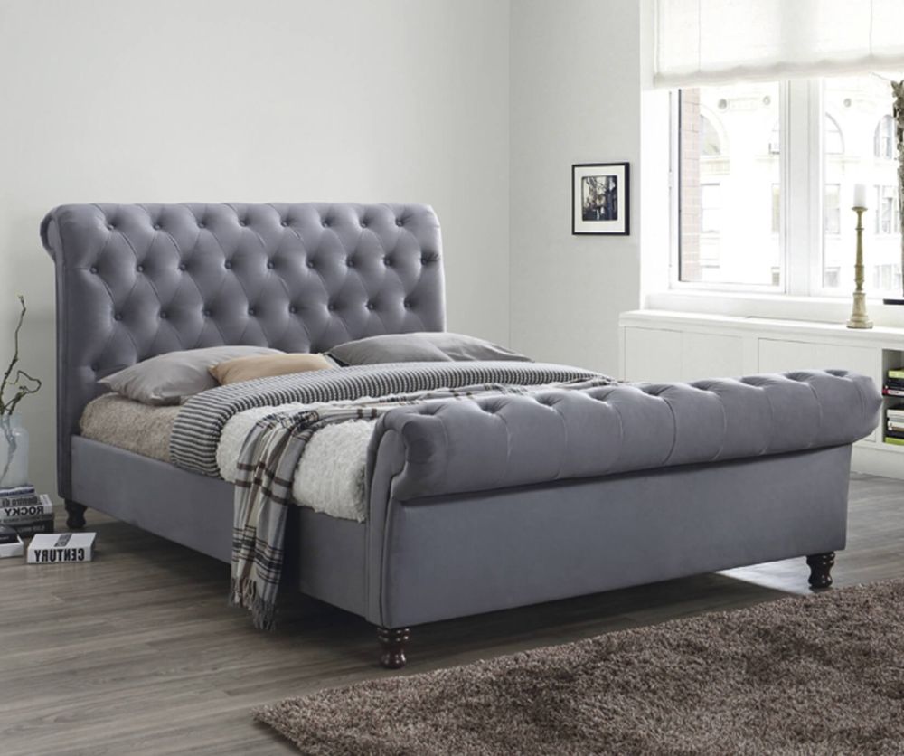 Furniture Link Grace Grey Fabric Bed Frame
