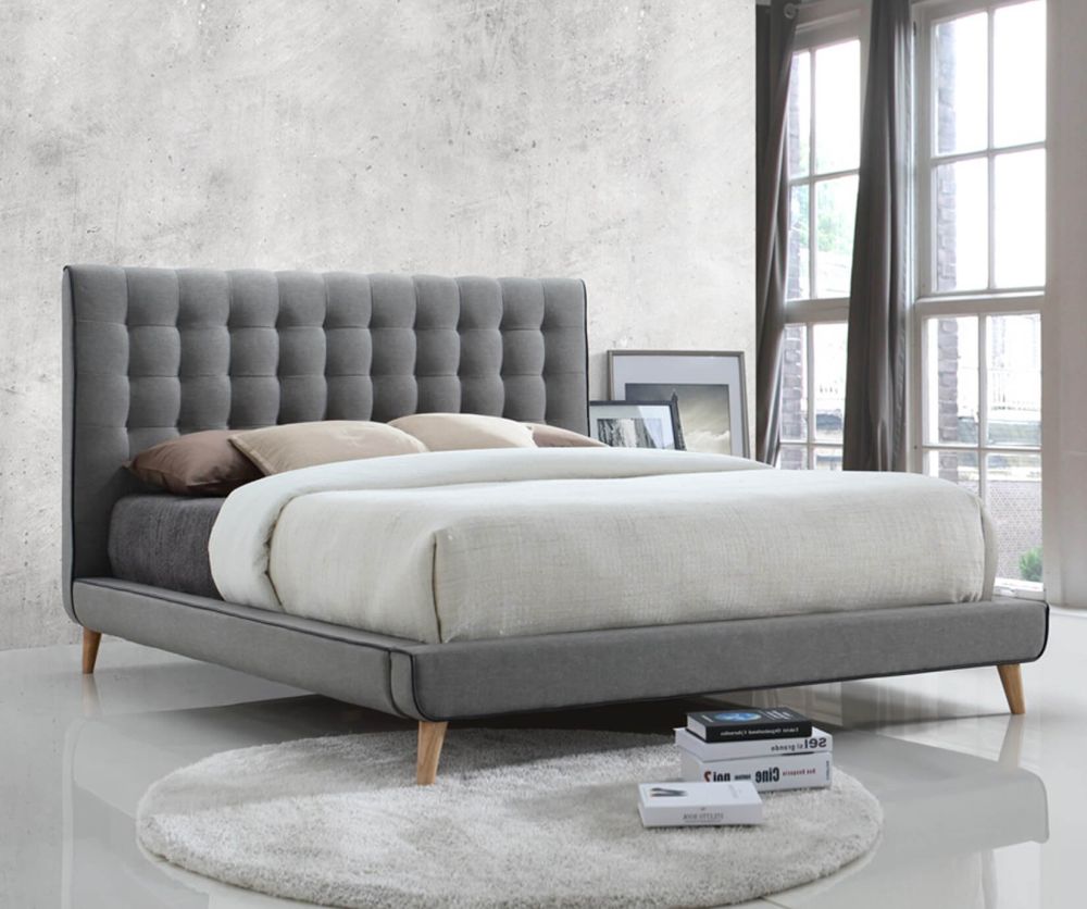 Artisan 3284 Grey Fabric Bed Frame