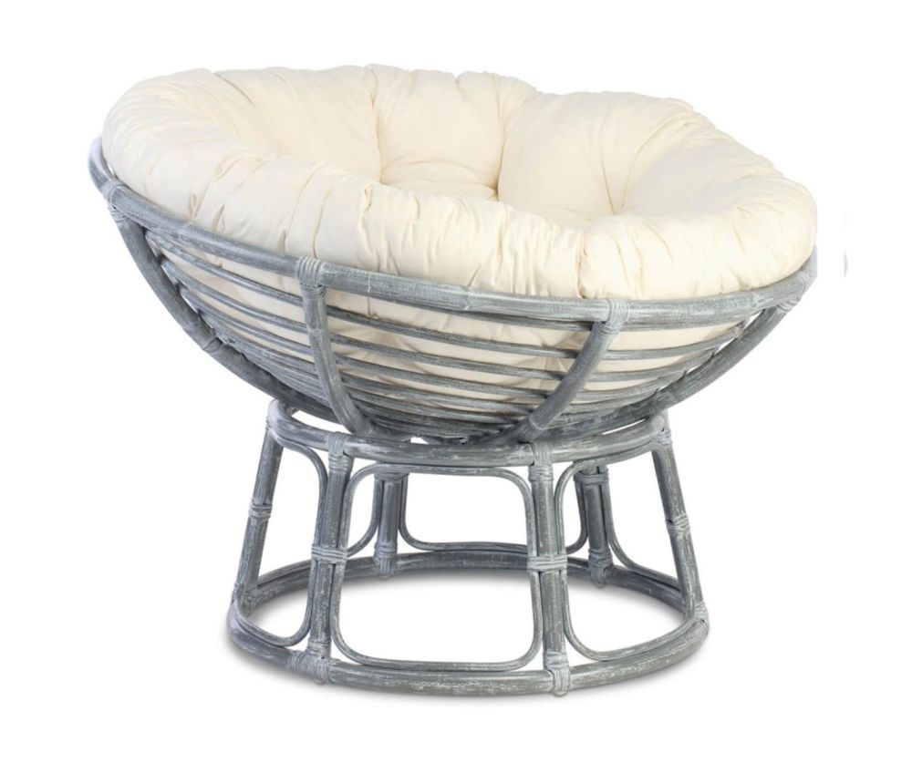 Desser Papasan Grey Wash Chair