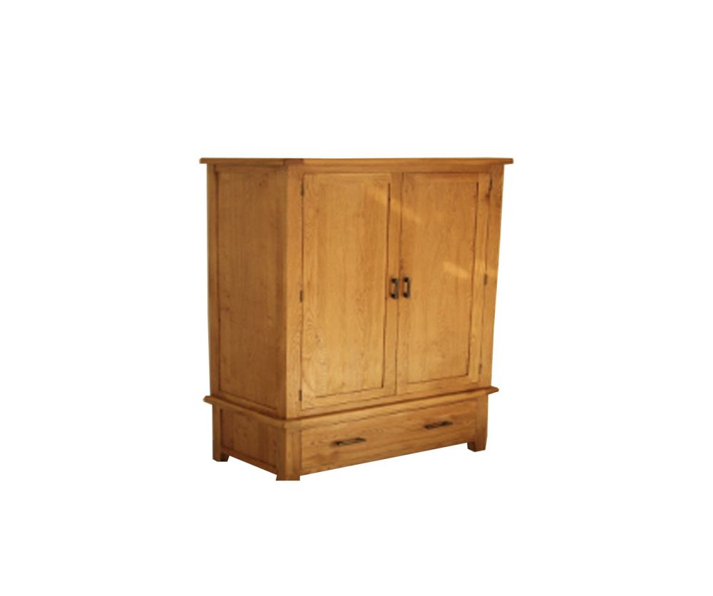 Furniture Link Hampshire Solid Oak 2 Door Wardrobe