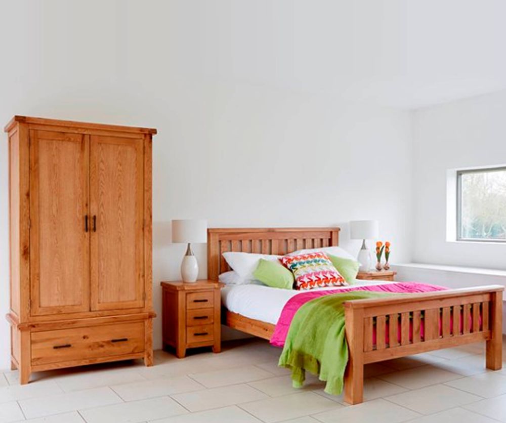Furniture Link Hampshire Solid Oak Bed Frame