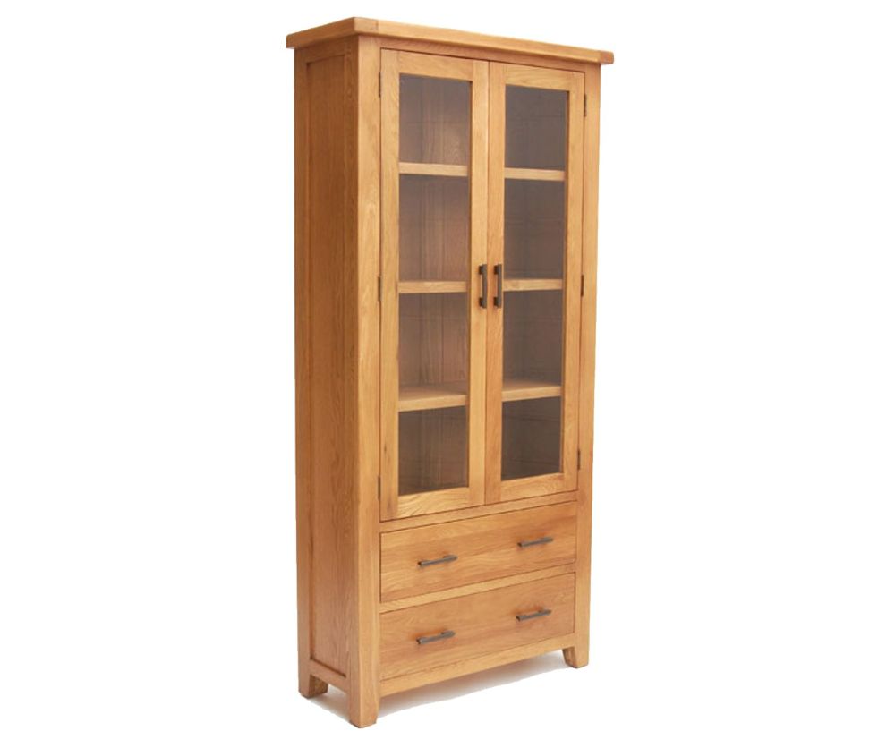 Furniture Link Hampshire Solid Oak Display Cabinet