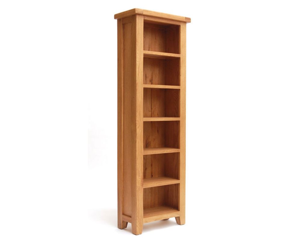 Furniture Link Hampshire Solid Oak Slim Bookcase