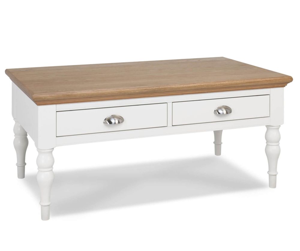 Bentley Designs Hampstead Two Tone Coffee Table with Turned Legs