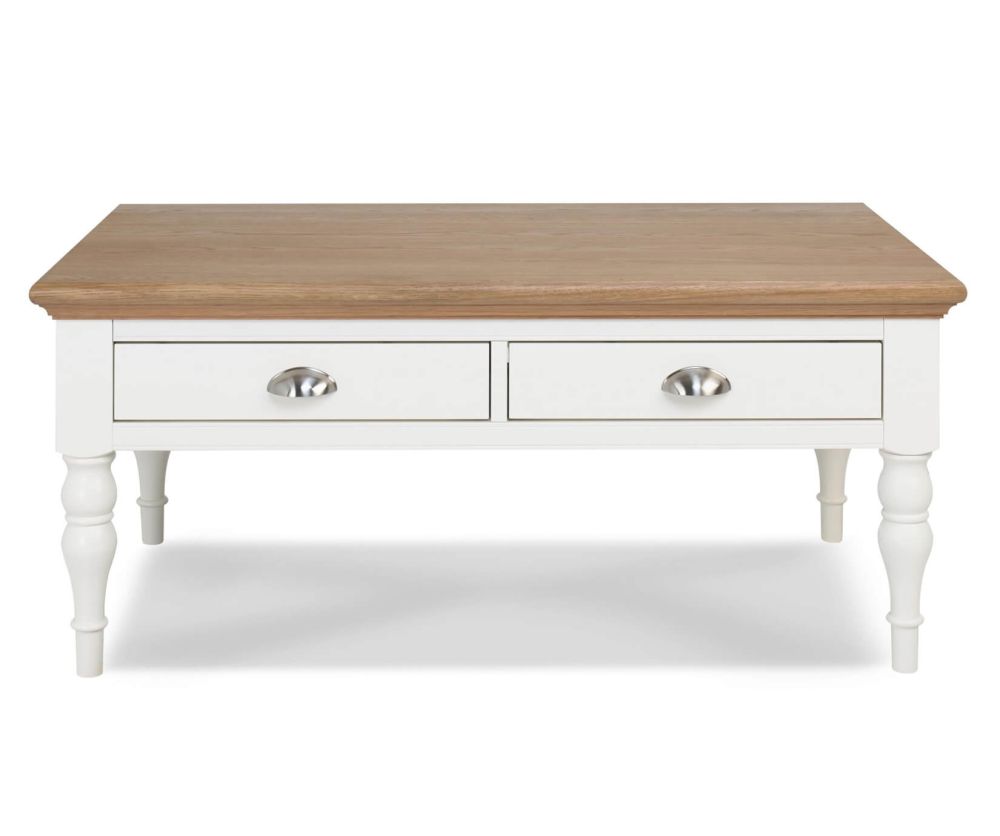 Bentley Designs Hampstead Two Tone Coffee Table with Turned Legs