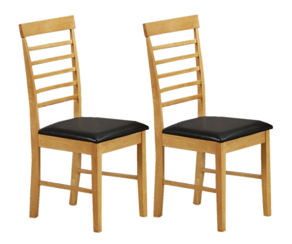 Annaghmore Hanover Light Oak Dining Chair - Pair
