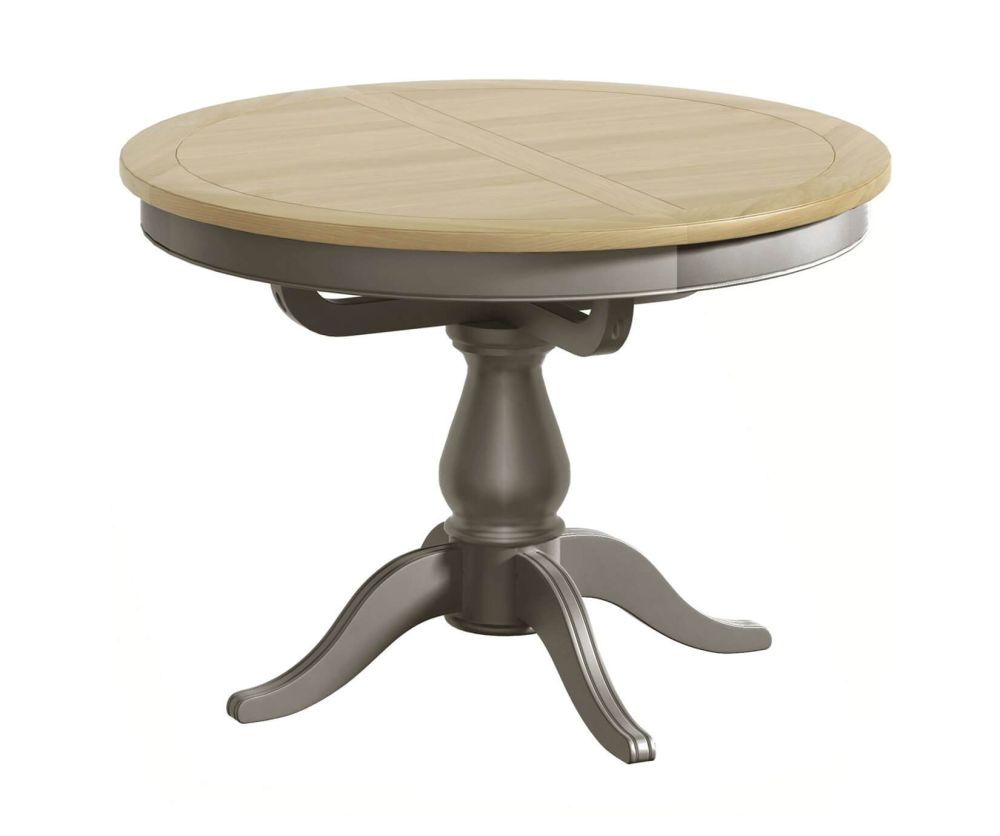 Classic Furniture Harmony Pewter Single Pedestal Extension Dining Table