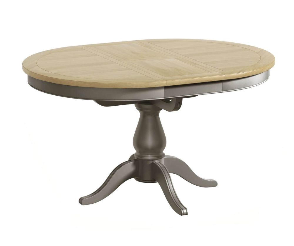 Classic Furniture Harmony Pewter Single Pedestal Extension Dining Table
