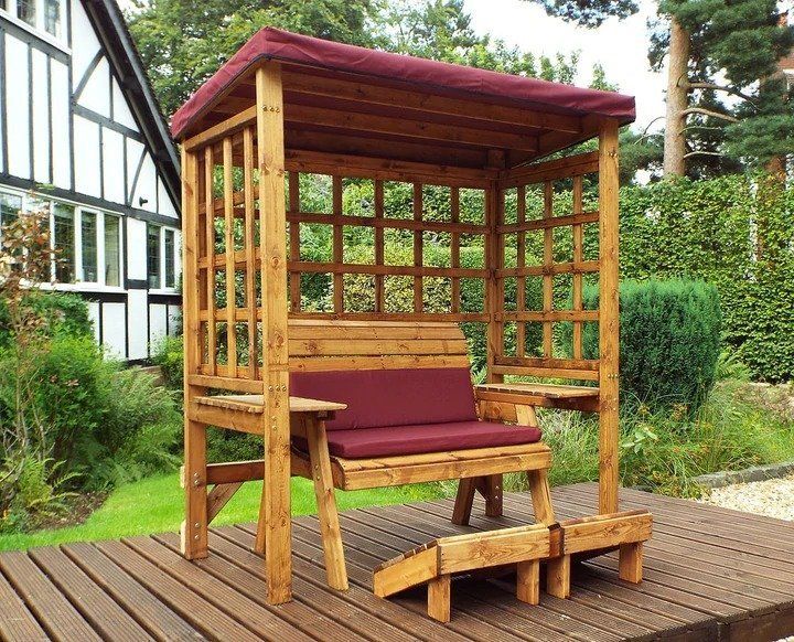 Charles Taylor Wentworth Two Seater Arbour in Burgundy 
