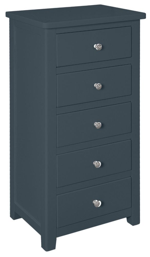 Classic Furniture Henley Blue 5 Drawer Narrow Chest
