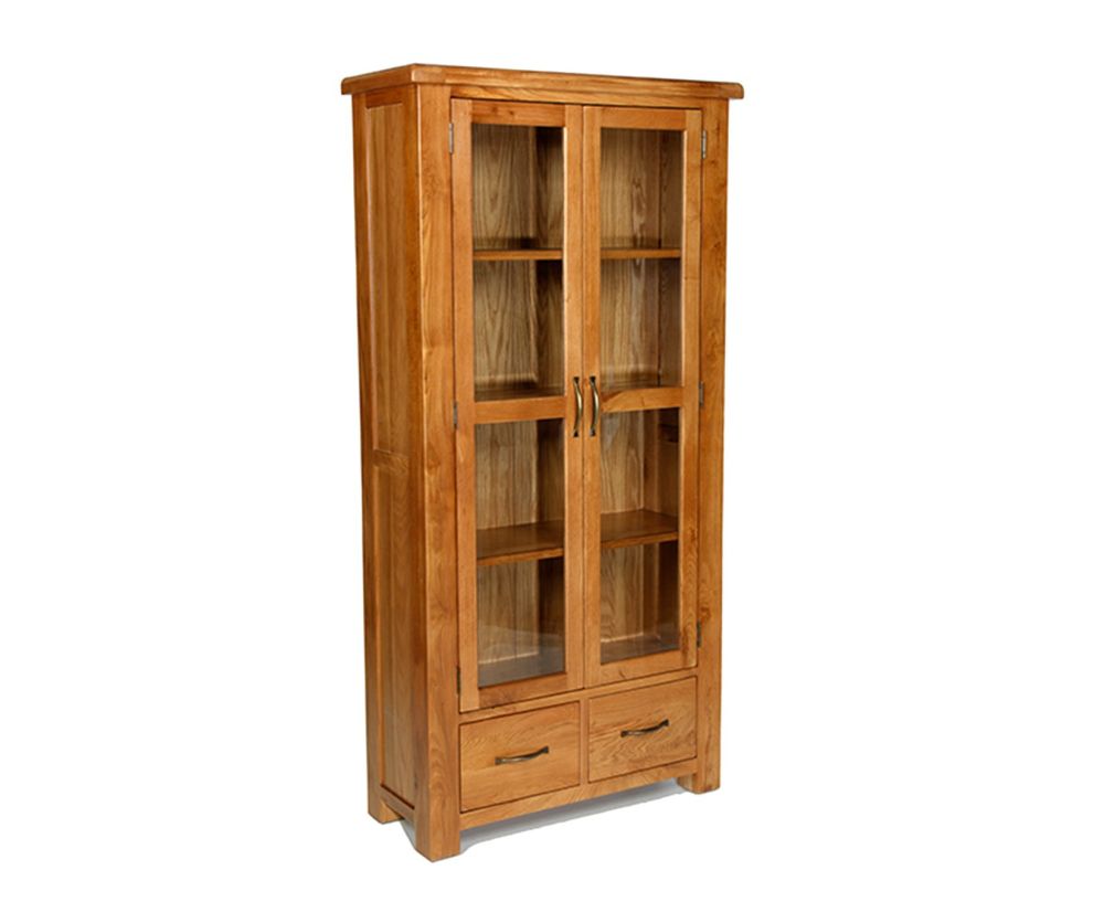 Heritance Earlwood Oak Glazed Display Cabinet