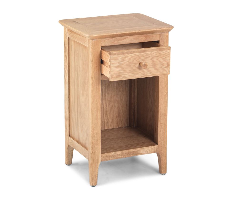 Heritance Wordley Oak 1 Drawer Bedside Cabinet