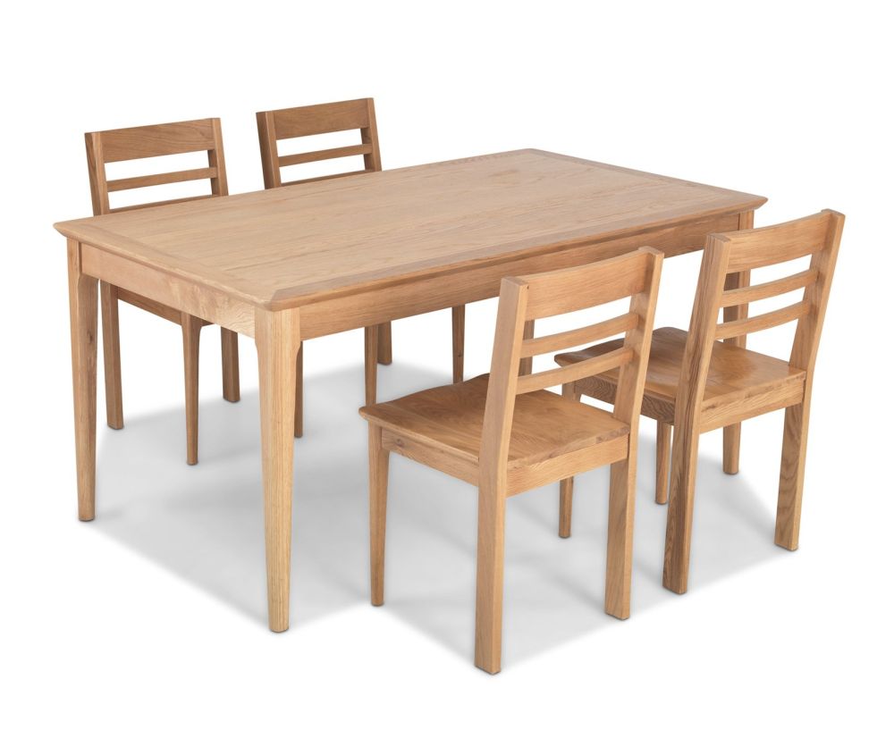 Heritance Wordley Oak Fix Top Dining Table
