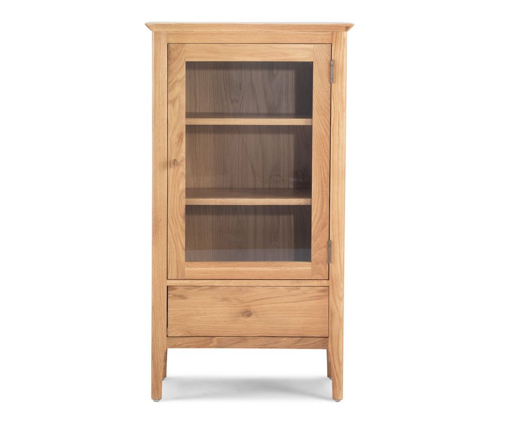 Heritance Wordley Oak Petite Glazed Bookcase