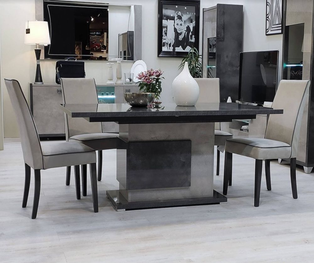 SM Italia Hilton Rectangular Extension Dining Table Only