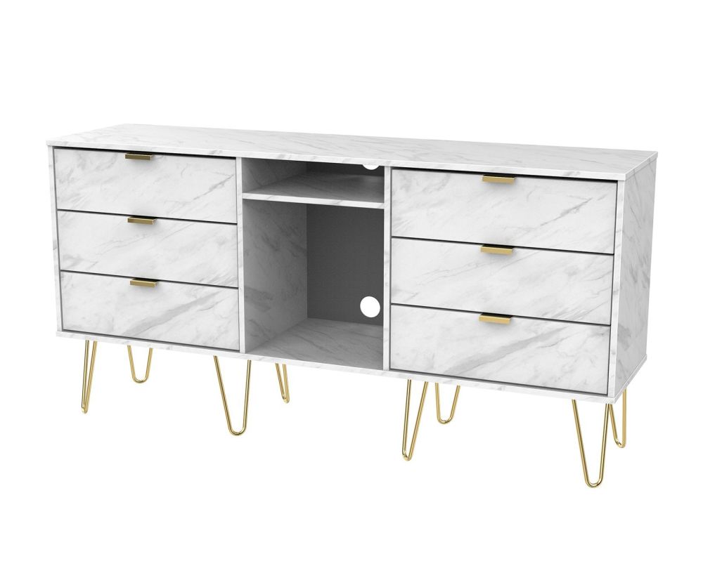 Welcome Furniture Hong Kong Marble 6 Drawer TV Unit
