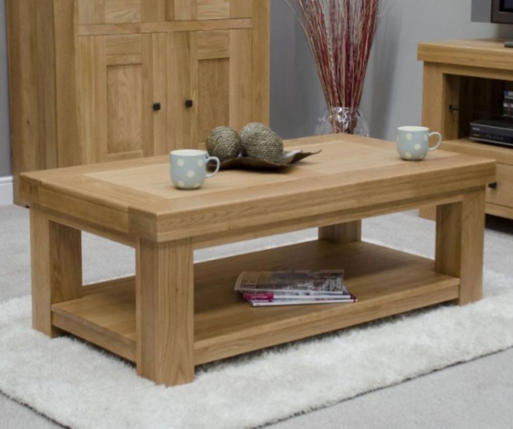 Homestyle GB Bordeaux Oak Coffee Table with Shelf