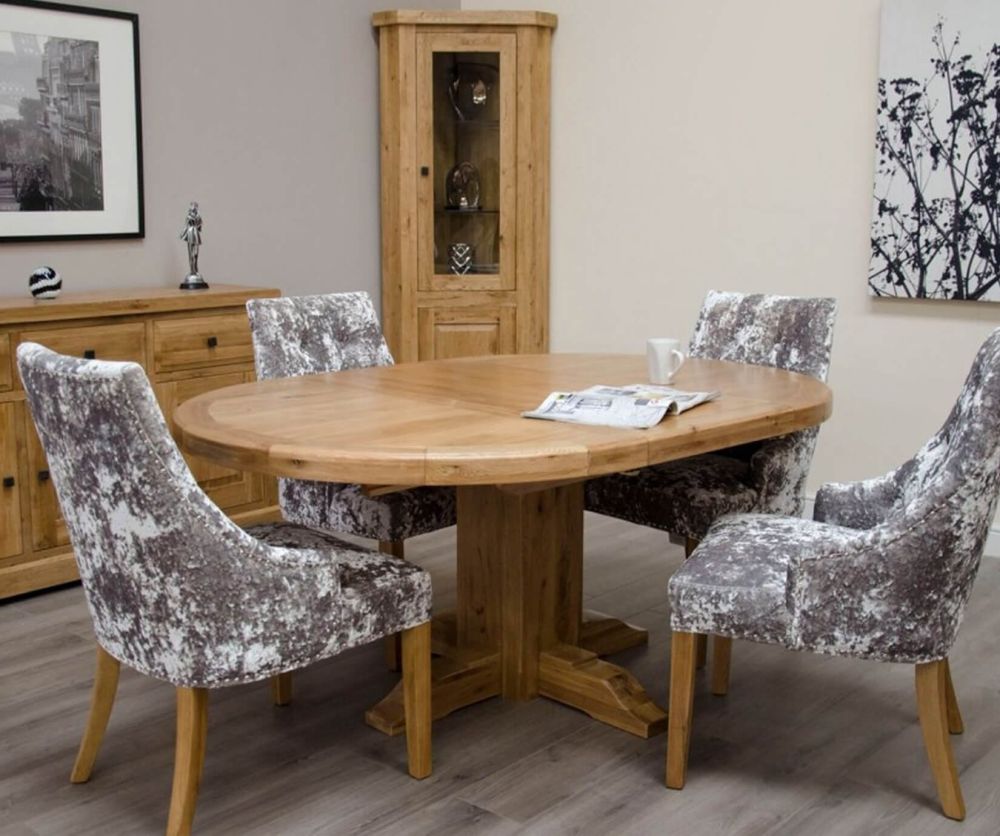 Homestyle GB Deluxe Round Extending Dining Table