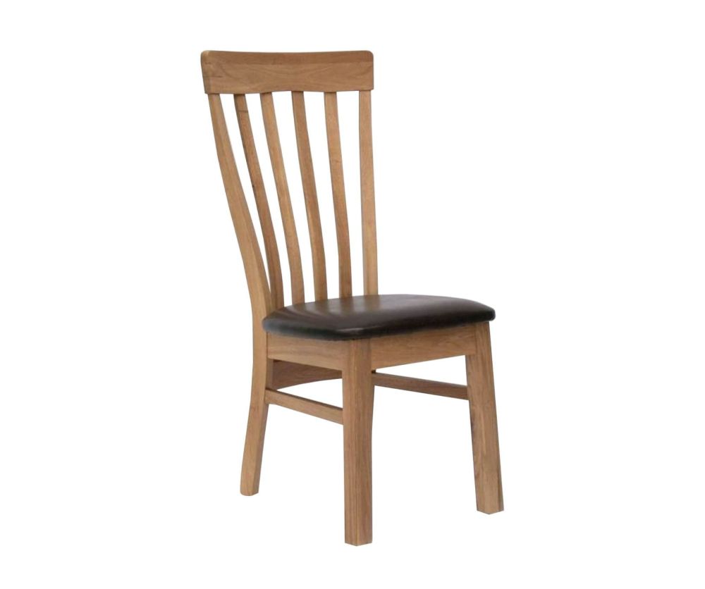 Homestyle GB Opus Lucia Brown Seatpad Dining Chair in Pair