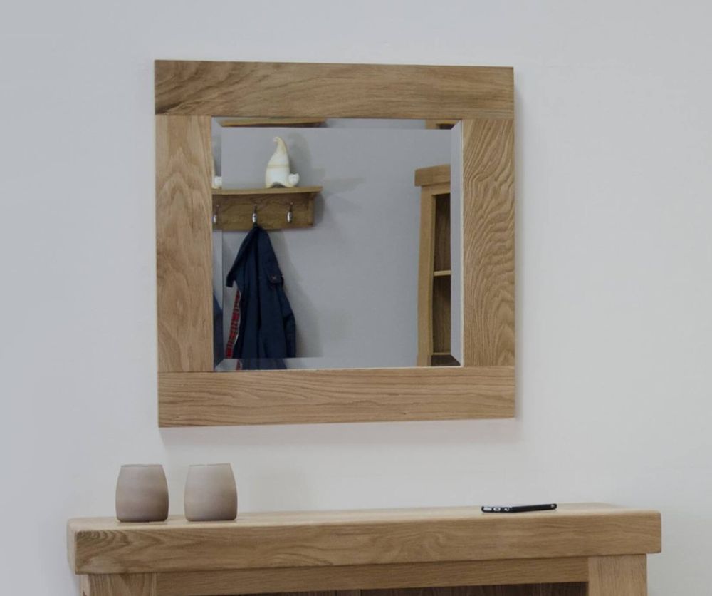 Homestyle GB Oak Square Wall Mirror