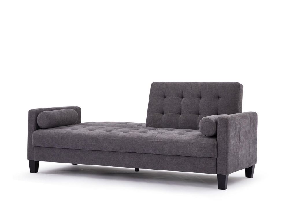Barrett Dark Grey Fabric 3 Seater Sofa Bed