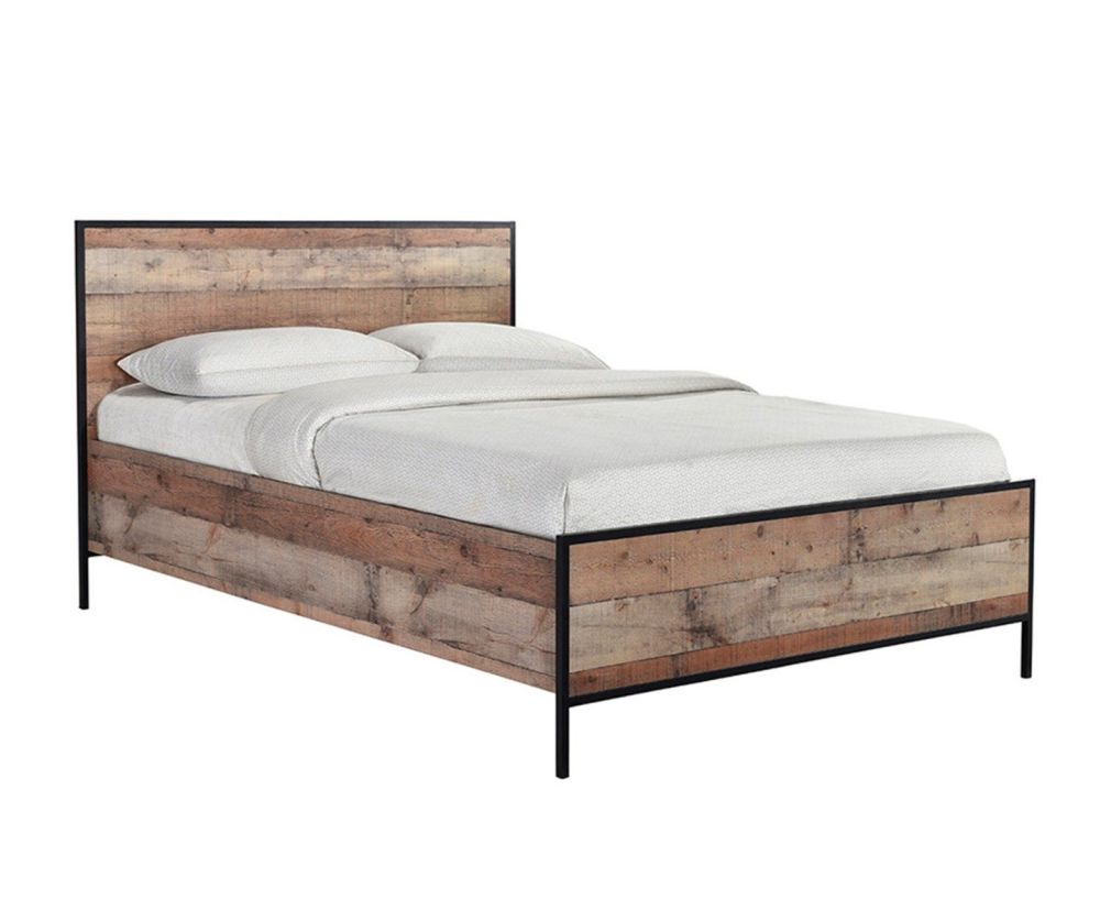 LPD Hoxton Distressed Oak Effect 4ft6 Double Bed Frame
