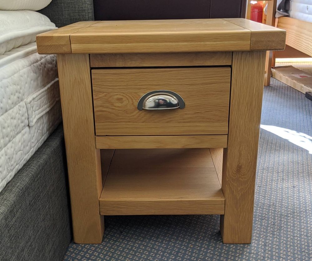 Clearance World of Furniture Solid Oak Bedside Tables ( Pair )